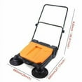 thumbnail image 5 of 26" Industrial Hand Push Sweeper Pavement Walk-Behind Floor Sweeper Outdoor Manual Push Sweeper Machine for Large Area, 5 of 11