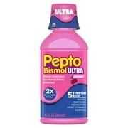 Pepto Bismol Liquid Ultra for Nausea, Heartburn, Indigestion, Upset Stomach, and Diarrhea Relief, Cherry Flavor 12 oz