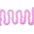 thumbnail image 2 of Metallic Reflective Tinsel Garland - Christmas Hanging Decorations for Xmas Tree, Home, Wedding & Party, Festive Sparkling Garland Decor, 78.87in/200cm, Pink, 2 of 9