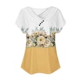 thumbnail image 4 of Ruimatai Summer Tops for Women Casual Women's V-Neck Fashion Short-Sleeved Spring And Summer Top, 4 of 5