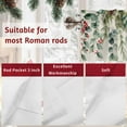 thumbnail image 7 of Valances for Windows Winter Green Eucalyptus Leaf Rod Pocket Short Curtain for bathroom living room bedroom Retro Pine Cone Berry on Linen 1 Panel 54x18in, 7 of 7