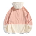 thumbnail image 3 of Mrmaere Men's UPF 50+ Sun Protection Color Block Hooded Jacket Multi Pocket Full Zip Outdoor Hiking Shirt Pink L, 3 of 7