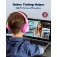 thumbnail image 7 of Seenda Child's Built-in Microphone Bluetooth Over-Ear Headphones, Pink & Wine, 7 of 7