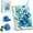 Blue Flowers, variant on GZBrick Roses Flowers Bouquet Building Sets Picture Frame for Adults Girls Compatible with Lego Pink