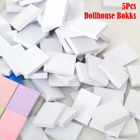 5Pcs 1:12 Dollhouse Miniature Books Mini Inside Flip Book Kids Pretend Play Toy