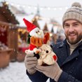 thumbnail image 5 of Animated Santa Riding Reindeer Plush Toy Singing Dancing Electric Stuffed Doll for Christmas Decoration(Khaki-20cm), 5 of 6