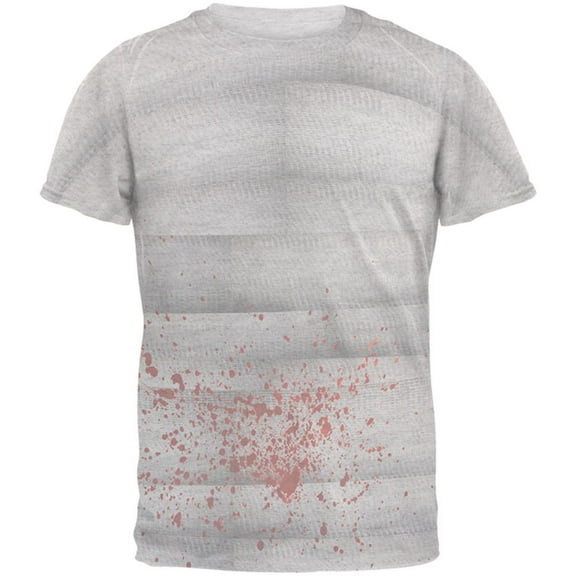 Halloween Bloody Mummy Mens T Shirt Heather White SM