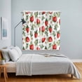 thumbnail image 3 of Red Strawberry Kitchen Curtains Window Panels, Summer Fruits Farmhouse Leaves Floral Rustic Insulated Window Treatment Curtain, Grommet Curtains for Bedroom/Living Room/Bathroom, 2 Piece 42"Wx63"L, 3 of 8