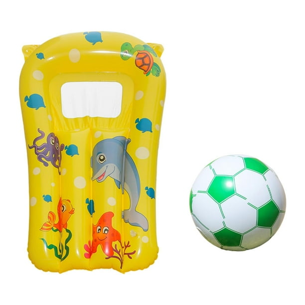 Tabla de surf inflable, tabla de surf para el cuerpo, flotador de piscina, tablas de agua, flotador de piscina, balsa inflable para entretenimiento amarillo