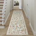 thumbnail image 4 of BERTHMEER 2'x8' Runner Rugs for Hallway Entryway Bathroom Bedroom Kitchen Non Skid Washable Beige Floral Vintage Oriental Traditional Flower Accent Runner Rugs, Multicolor, 4 of 7