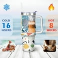 thumbnail image 4 of 40oz Gifts Stainless Steel Flip Straw Tumbler Spill Proof Travel Cup Double Wall Vacuum Insulated Coffee Mug with Handle, 4 of 6