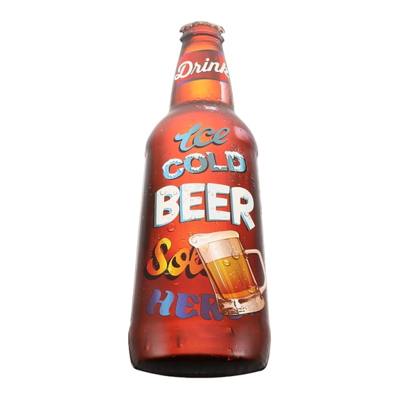 WEUVEB De Pared En Metal Con Botella De Cerveza 3D Para Industrial