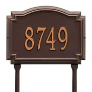 Whitehall Products 1292AC Standard Lawn One Line Williamsburg Address Plaque, Antique Copper