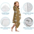 thumbnail image 7 of Brown Cartoon Dinosaurs Fossils Pattern Hooded Bath Towel，50"x30" for Ages 3 To 12 Kids, Quick Dry Lightweight Soft Microfiber Hood Beach Towel Cover Up for Kids, 7 of 7