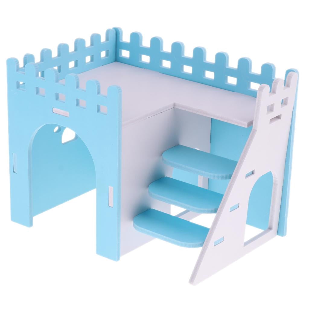Funny Small Pet Rabbit Mice Chinchilla Guinea Hamster House Cage Toy Exercise Blue