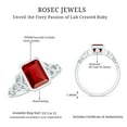 thumbnail image 5 of Rosec Jewels Solitaire Lab Created Ruby Celtic Ring with Diamond for Women - 6X8 mm, 14K White Gold, US 3.50, 5 of 8
