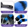 thumbnail image 4 of Car Tire & Wheel Hub Cleaning Brush | Steel Ring Rim Scrubber Tool | Blue Plastic Design | 16.14 Inch Professional Auto Detailing Brush for Car Owners, 4 of 6