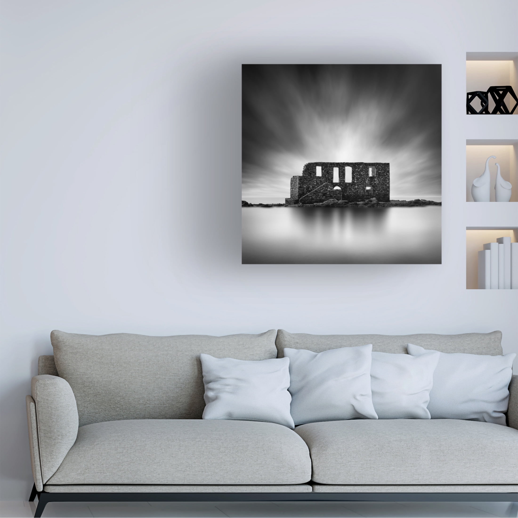 Canvas Wall Art - George Digalakis 'House Of Ghosts' Wall Art for Living Room, Bedroom, or Office Décor by Trademark Fine Art - 24 x 24 Inches