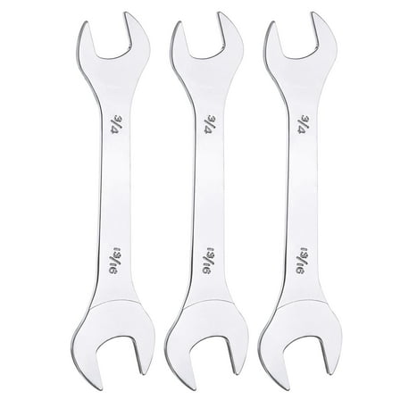 Uxcell 3pcs Double Open End Thin Wrench 3/4" × 13/16" SAE U-Shaped Spanner
