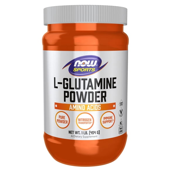 Suplemento NOW Sports L-Glutamina en polvo puro, 454 g