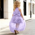 thumbnail image 5 of Flower Girls Dress High Low Wedding Dresses Gown with Bow Back Birthday Party Swing A-Line Dresses,9-12Months, 5 of 7