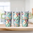 thumbnail image 2 of Travel Mug 20oz Bohemian Pattern with Lid & Straw - Stainless Steel Insulated Tumbler, Double Wall Vacuum Thermal Coffee Cup, Leakproof, 2 of 5