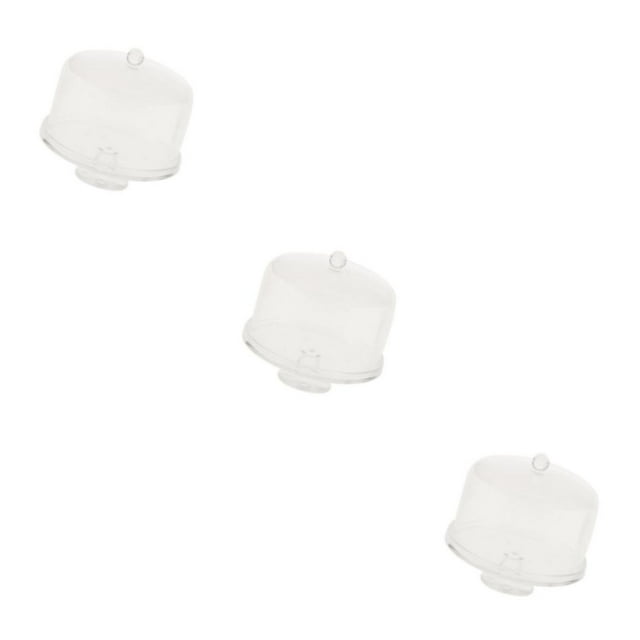 maskred Miniature Échelle 1/12 Boîte à Dessert Collation avec Couvercle Demi-Rond Transparent 12e Type B 3ensemble