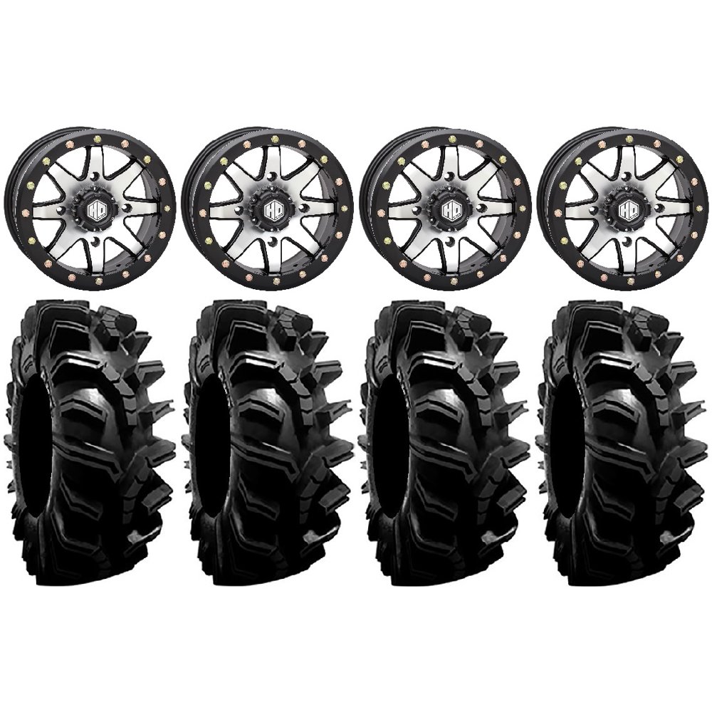 STI HD9 14" Beadlock Wheels MH 32" BogMax Tires Polaris RZR XP 1000 / PRO XP / Ranger XP 900/
