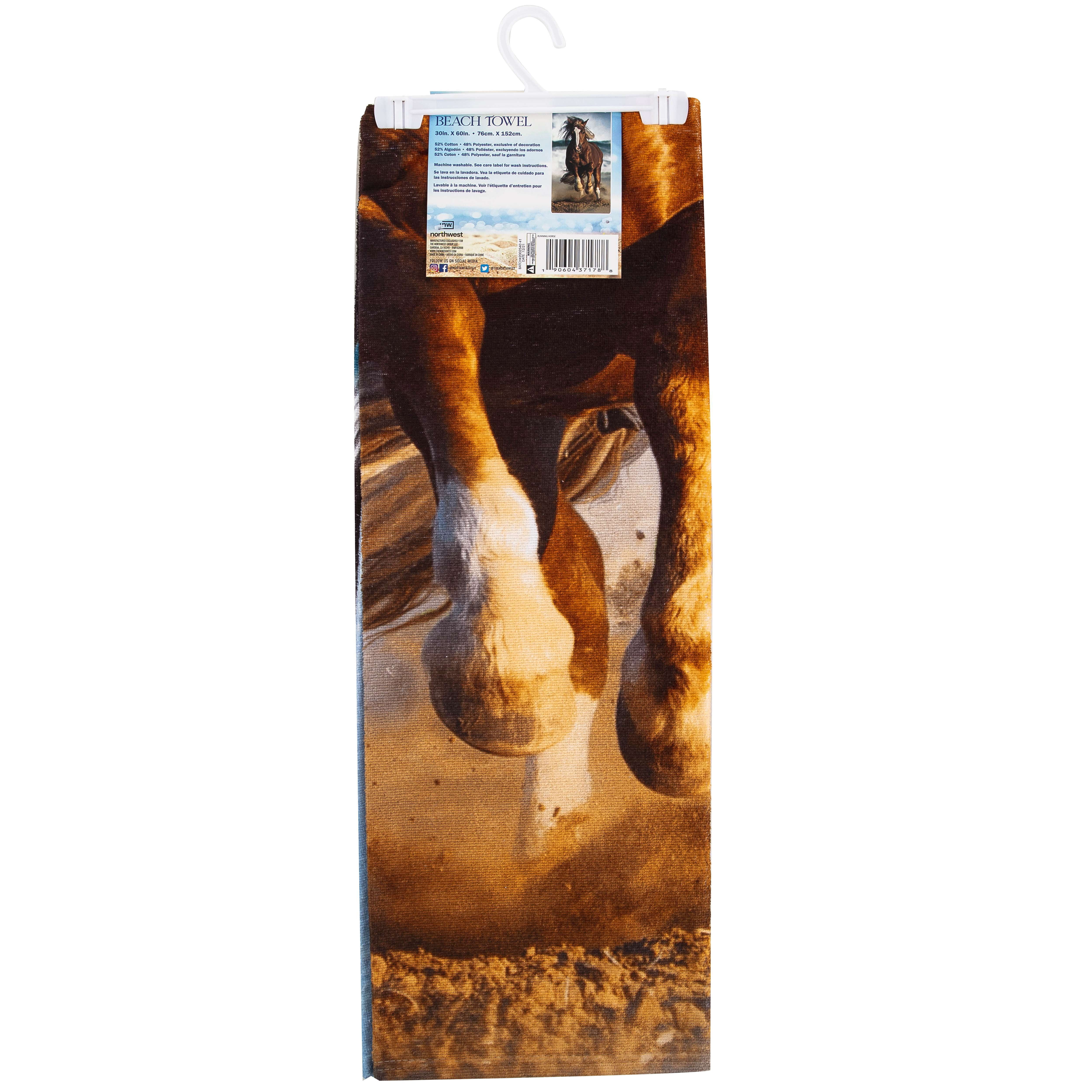Luxuriant Running Horse1 30in x 60in Beach Towel