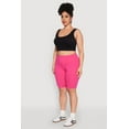 thumbnail image 3 of Womens Plus Size High Waisted Bike Shorts, 3 of 5
