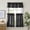 Black, variant on Curtainworks Eldridge Waffle 3 Piece Valance and Tier Set Black, Indoor, Pole Top, 58" x 14", Adult