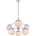 thumbnail image 2 of Eclipse 6 Lights Chrome Pendant With Frosted White Glass, 2 of 5
