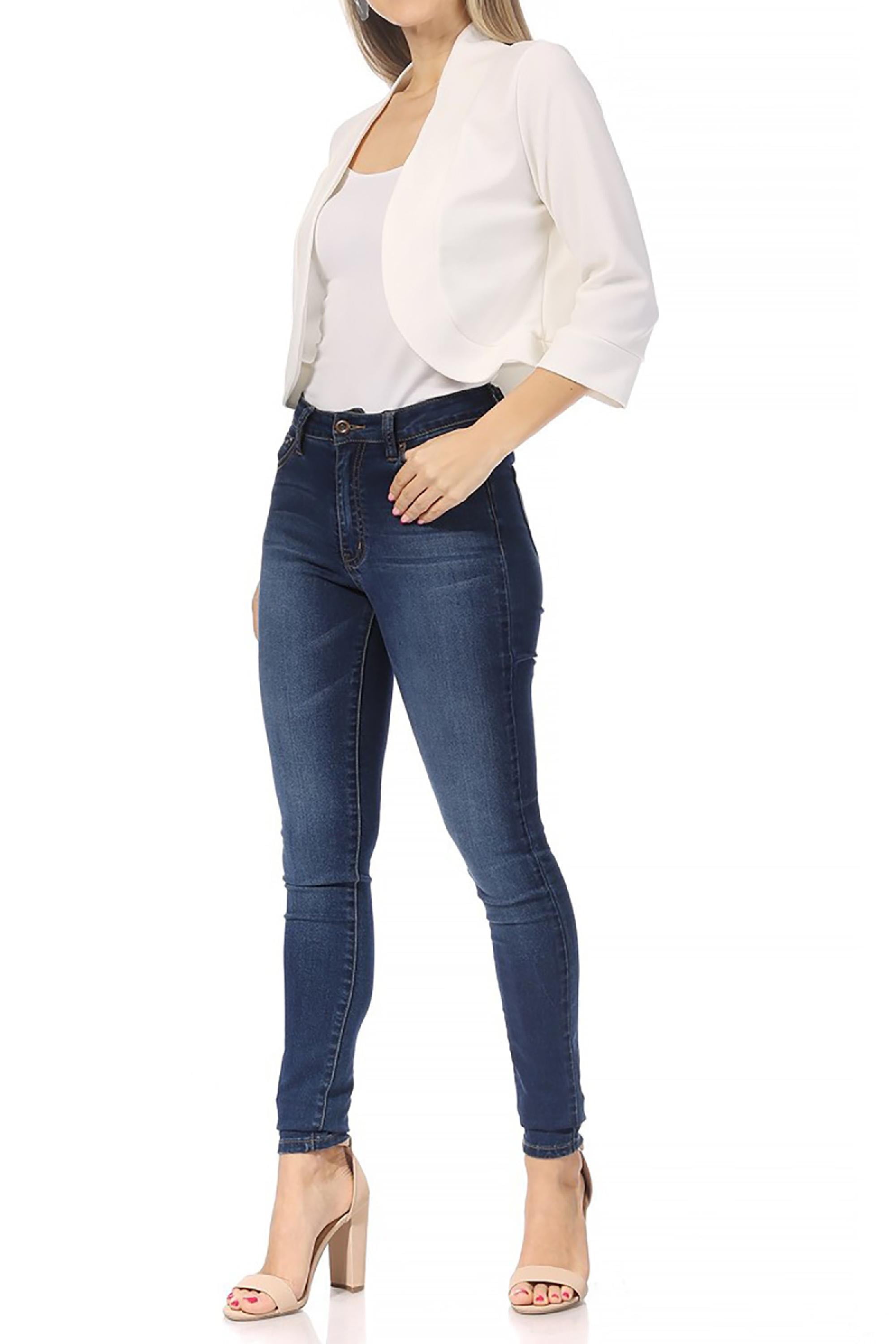 Women's 2 Pack Casual 3/4 Sleeve Bolero Open Front Cardigan