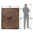 thumbnail image 2 of Ford Blanket, 50'x60' Vintage Bronco Leather Logo Woven Tapestry Cotton Blend Fringed Throw Blanket, 2 of 6