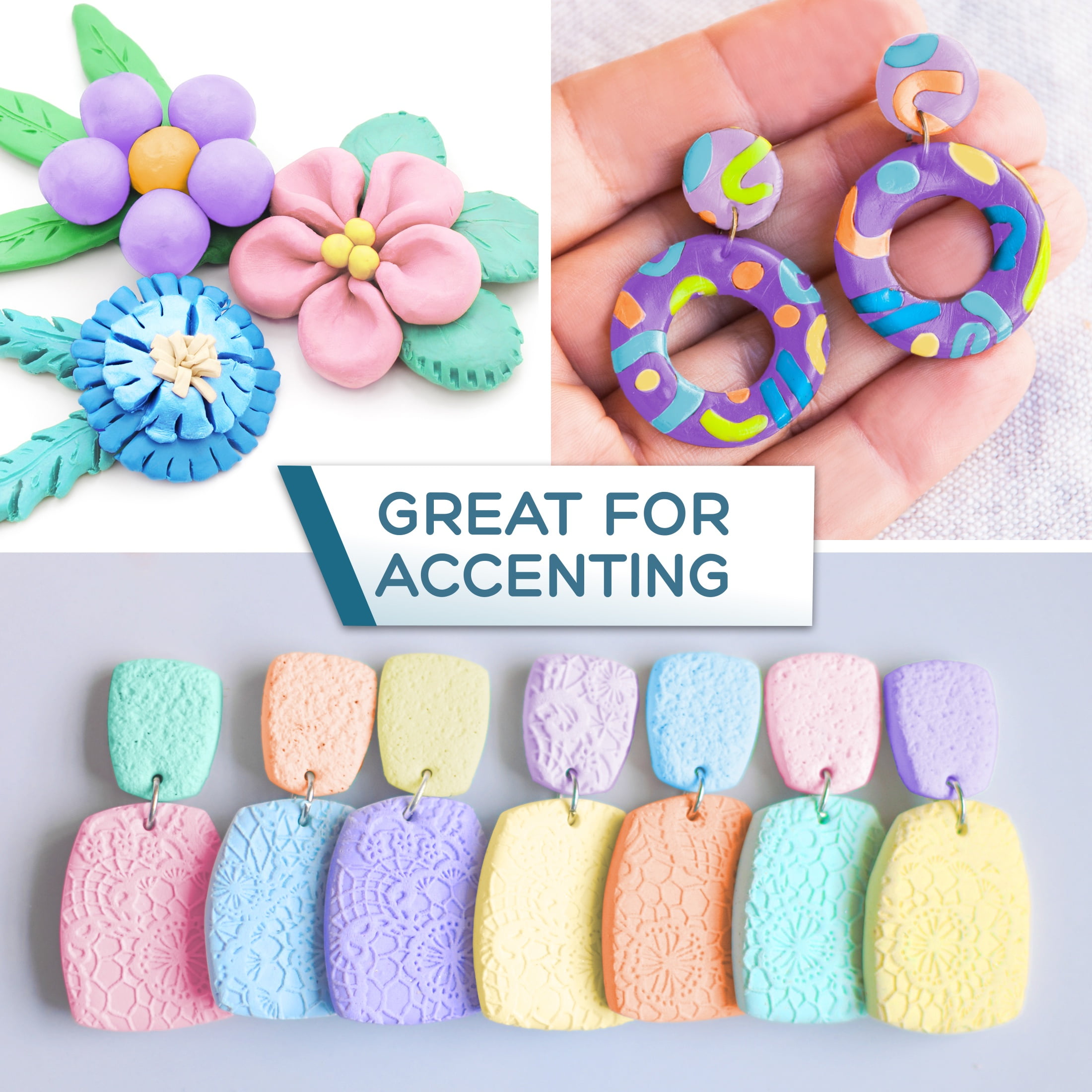 ArtSkills Art Elements Polymer Clay Pack, Pastel Oven Bake Clay, 36 oz