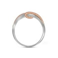 thumbnail image 2 of 10kt White Gold Womens Round Diamond Rope Fashion Band Ring 1/6 Cttw, 2 of 2