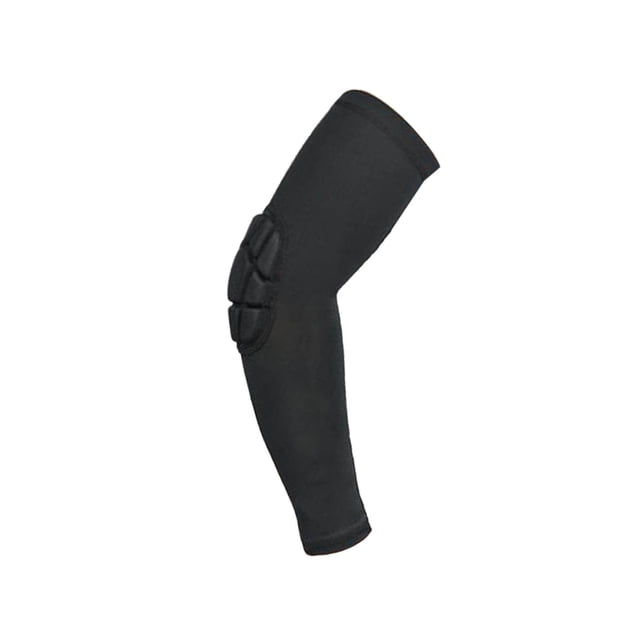 Elbow Support Compression Honeycomb Pad Brace Joint Sprain Injure Protection Arm Sleeve Sport Black XL