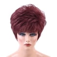 thumbnail image 2 of lionlar Cool Design Short Straight s With Bangs Red Color Heat Perm OK 70% Real, 2 of 9