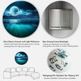 thumbnail image 5 of Designart - Romantic Moon Over Deep Blue Sea II - Nautical & Coastal Metal Circle Wall Art, 5 of 5