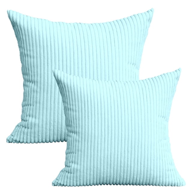 Pillowcase Home Textile 20" X 20" Modern Contemporary Transitional Navy Blue Striped Polyester Throw Pillowcase ( 2 Count) Home Decoration Suitable for Living Room and Bedroom