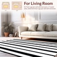thumbnail image 2 of ODIKA 4'x6' Machine Washable Non-Slip Area Rug, Stylish Zebra Stripes in Bold Black and Design High Traffic Rug, Black, 281864, 2 of 7