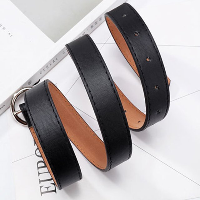 Waist Strap Vintage Artificial Leather Belt Fashion Women's Vintage Artificial Leather Belt Geometric Ring Buckle Belt Waist Strap Waistband ANGGREK Vintage Artificial Leather Belt