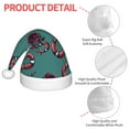 thumbnail image 4 of Honeii Snake And Rose Print Hat Santa Claus Hat For Xmas Party, Christmas Caps For Boys Girls Child,Christmas Beanie, 4 of 6