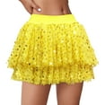 thumbnail image 3 of Tanhomme Women's LED Tutu Skirt Tulle Ballet Skirt Tutu for Halloween Party Carnival Cake Skirt Short Skirt Mesh Skirt Performance Skirt Fine Glitter Sequins Cheerleader Tutu Skirt Princess Skirt, 3 of 4