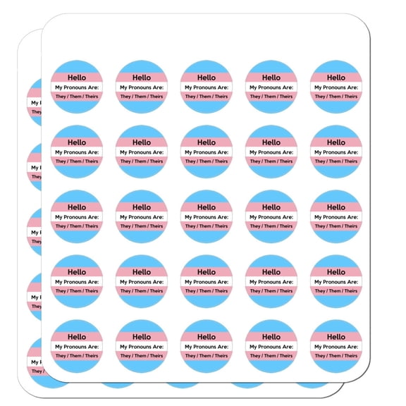 My Pronouns Are They Them Theirs Gender Identity Planner Calendar Scrapbooking Crafting Stickers