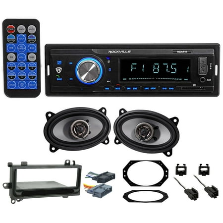 Digital Media Receiver/Radio+Front Speakers+Wire For 1997-02 JEEP WRANGLER