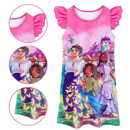 

Encanto Princess Girls Dresses Round Neck Nightdress