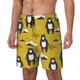 thumbnail image 2 of Uemuo Cartoon Bear Yellow Pattern Mens Swim Trunks Quick Dry Board Shorts with Mesh Lining, Stretch Beach Shorts Quick Dry No-Chafing Board Shorts-Medium, 2 of 9