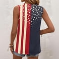 thumbnail image 6 of Patriotic 250th Anniversary Tank Top for Women - Star Spangled Square Neck Tee - 1776-2026 Independence Day Graphic Top - Red White Blue Sleeveless Casual Blouse Navy XXL, 6 of 6