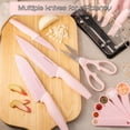 thumbnail image 2 of Juego de cuchillos Astercook, 22 piezas, con bloque y afilador, color rosa, 2 of 9